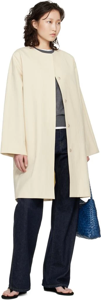 Loulou de Saison Beige Merill Cotton Gabardine Coat 4