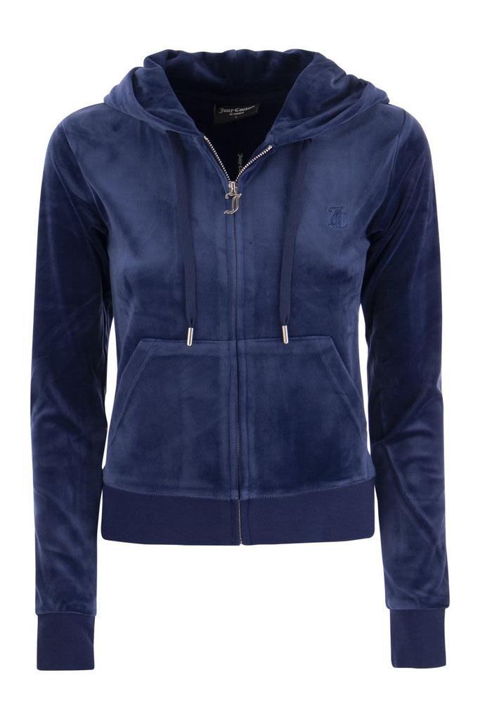 ジューシークチュール Juicy Couture ヘリテージ Rib Trim Kangaroo Pocket Track with Back Gra Women's Juicy Couture Heritage Rib Trim Kangaroo Pocket