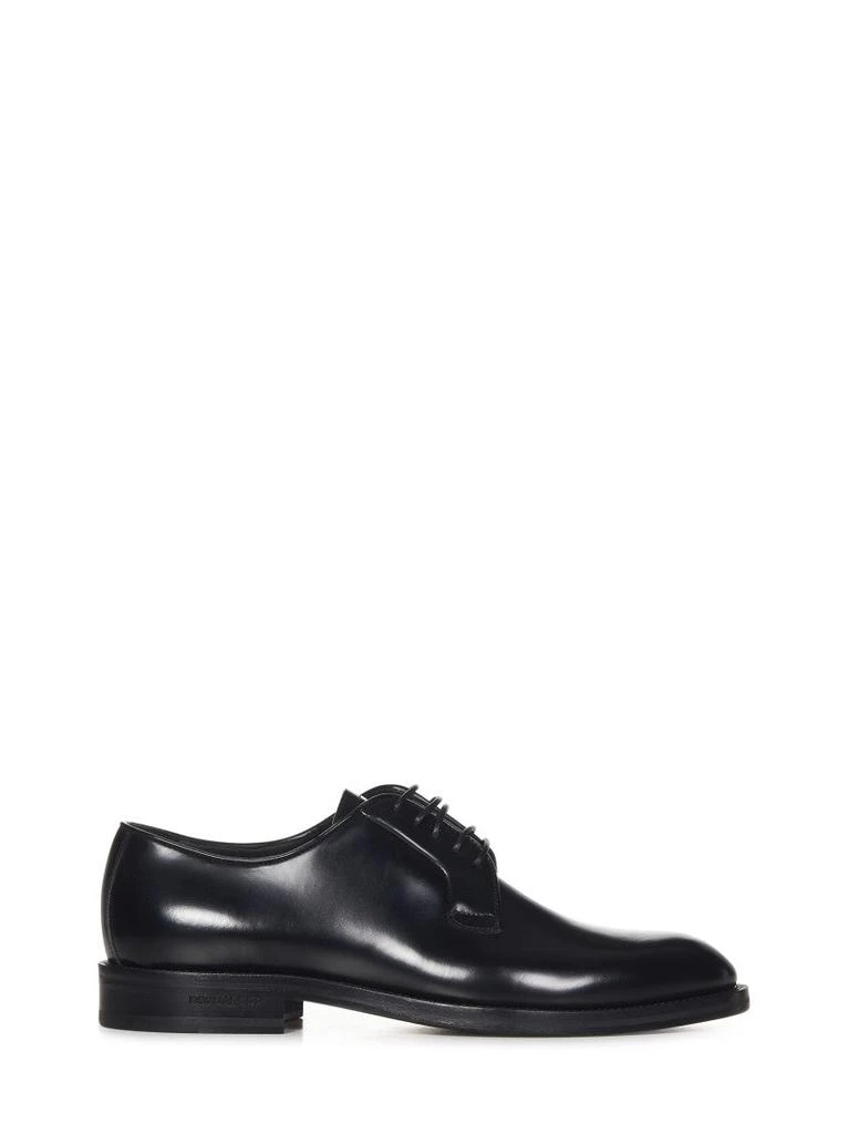 DSQUARED2 Black Brushed Calf Leather 5-Hole Derby Shoes 1
