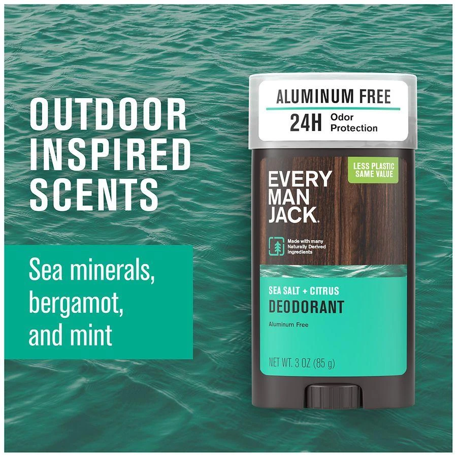 Every Man Jack Aluminum Free Deodorant Sea Salt + Citrus 7