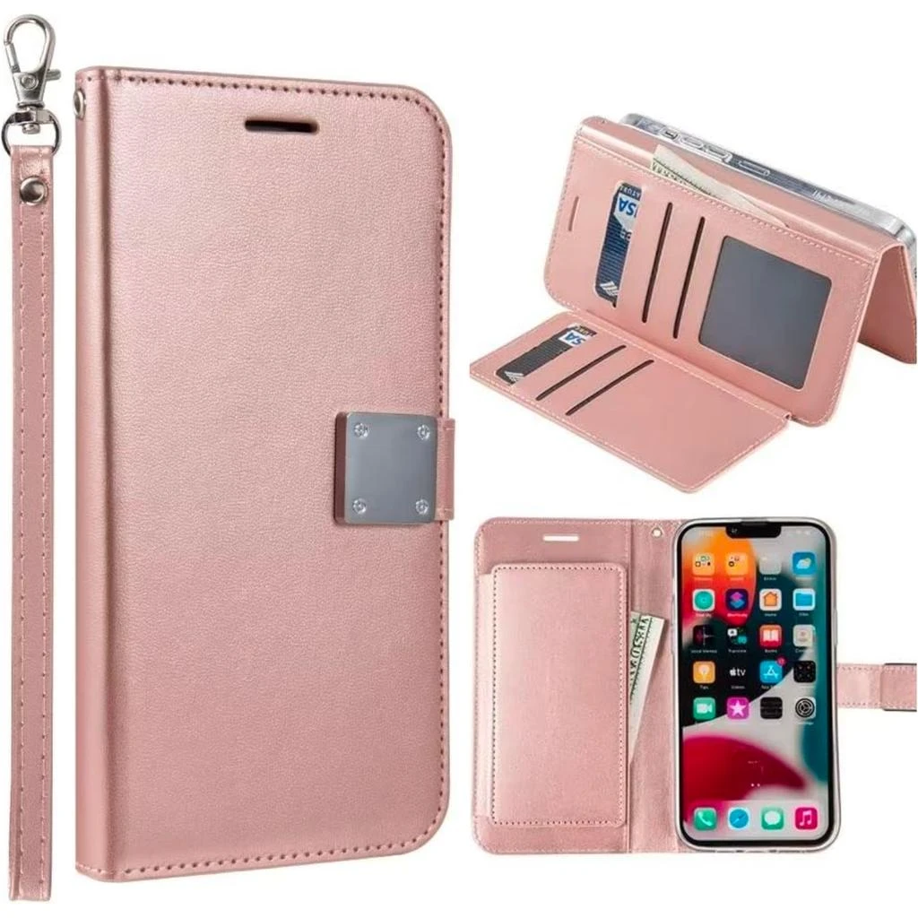 ENTRONIX Entronix Case Compatible with iPhone 15 Plus - Foldable Leather Wallet, Card Holder 
Lanyard