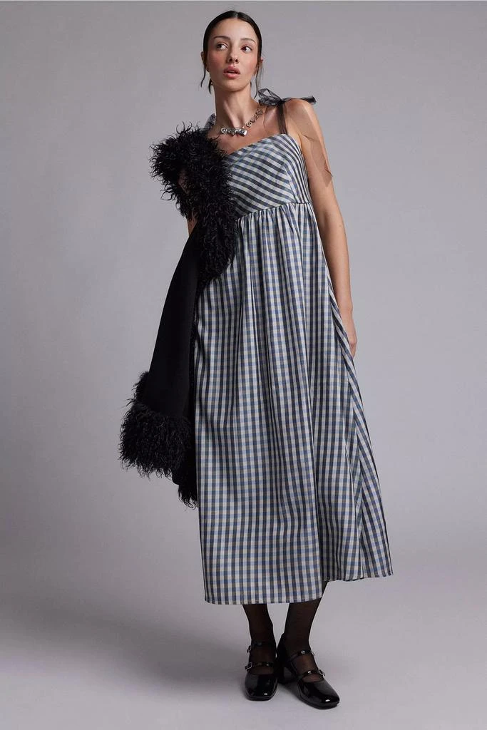 Sister Jane Sister Jane Cindy Check Bow Strap Midi Dress 3