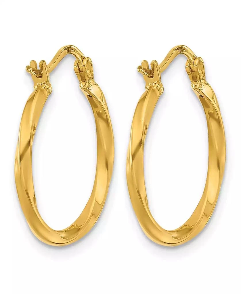 Macy's Twisted Hoop Earrings in 24k Yellow Gold 3