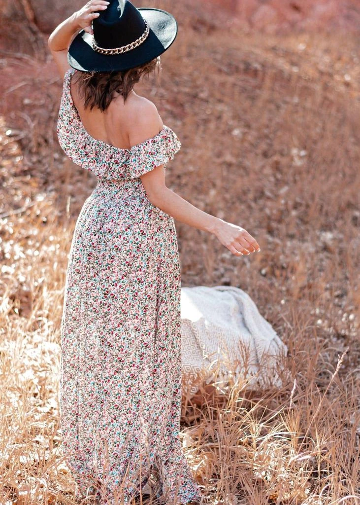 PROMESA Picture Perfect Moments Off Shoulder Maxi Dress In Multicolor 4