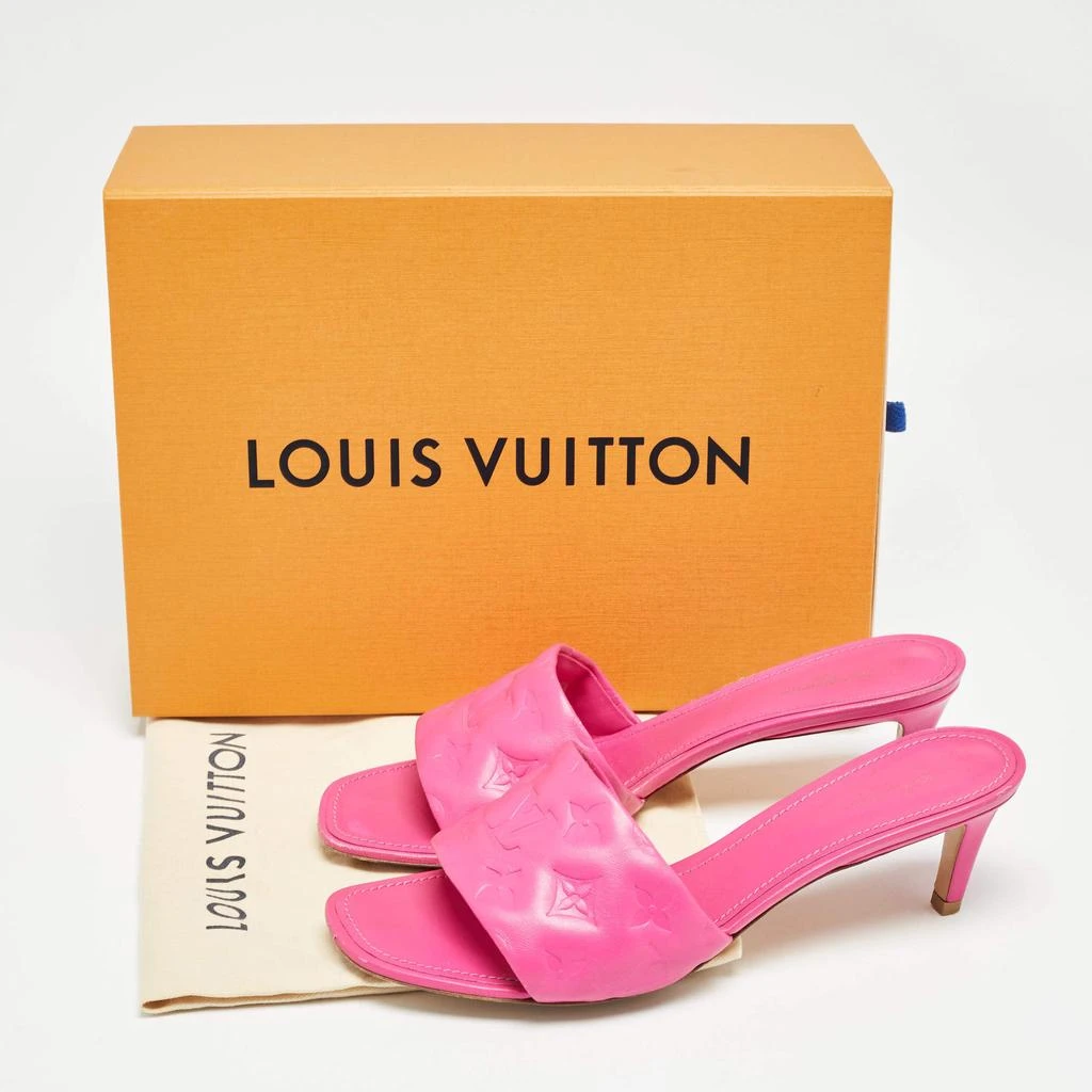 Louis Vuitton Louis Vuitton Pink Monogram Leather Revival Open Toe Slide Sandals Size 41 9