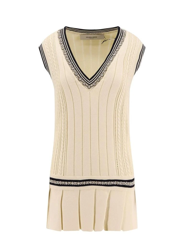 slim fit dress slacks Golden Goose Wool-blend chemisier dress Grey - Women main image 1