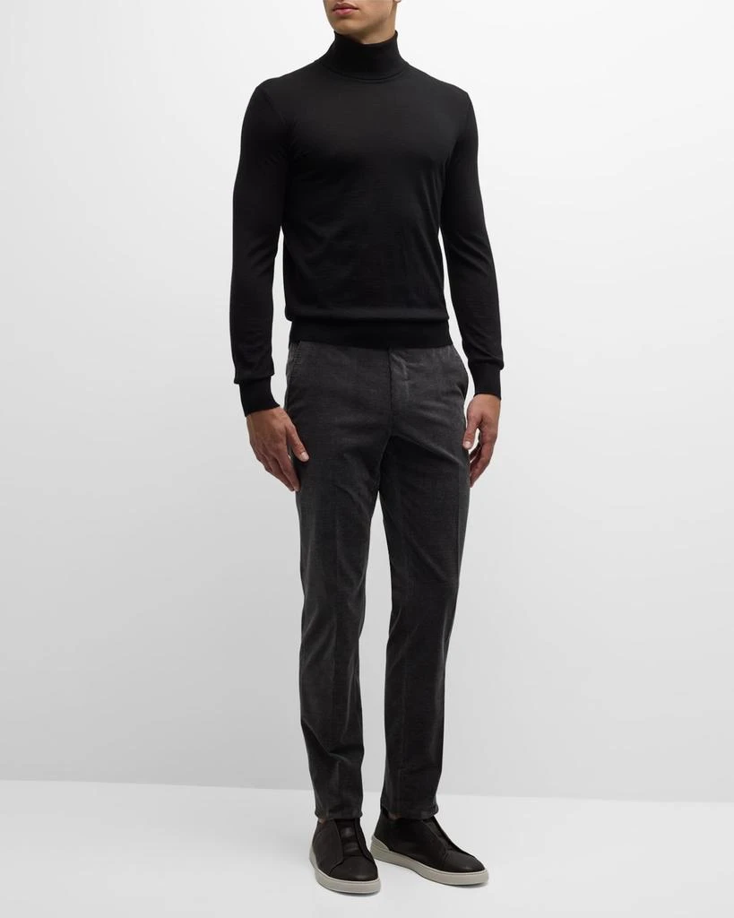 Zegna Men's Cashmere-Silk Turtleneck Sweater 3