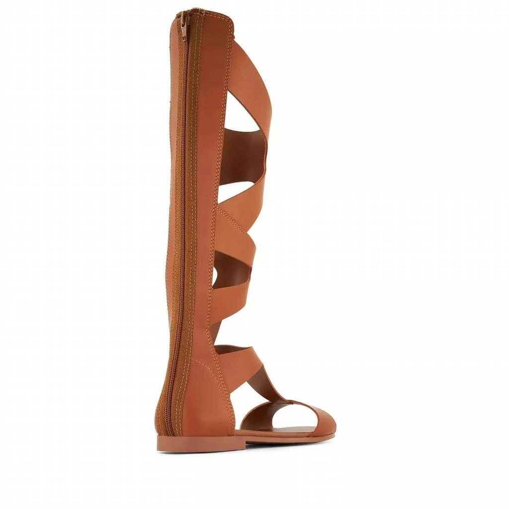 Andrea Women's Tall Gladiator Sandals With Back Zipper In Brown 3