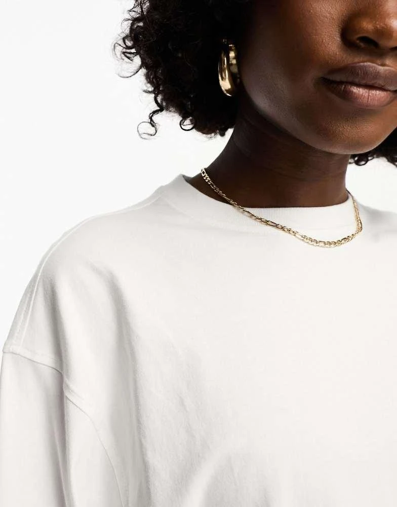 Weekday Weekday oversized long sleeve top in white 3