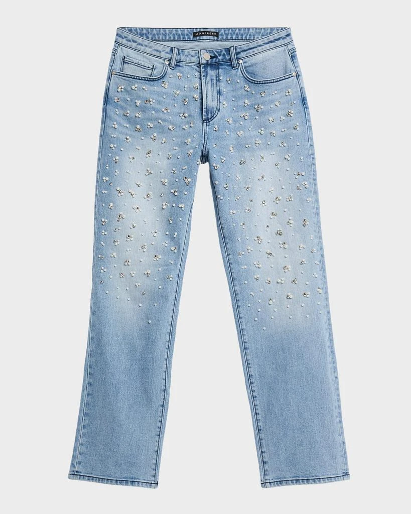 MONFRÈRE Men's Caine Perle Straight-Leg Embellished Jeans 1