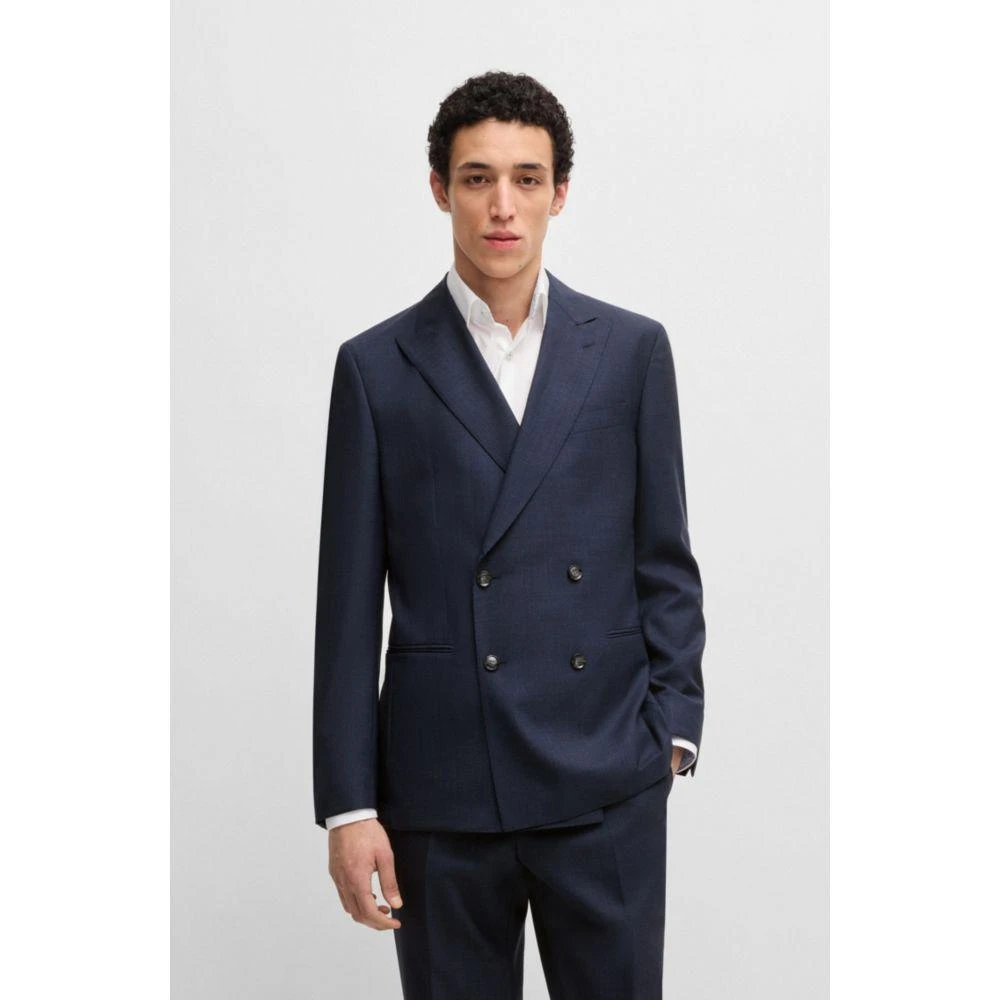 Hugo Boss Melange suit in wool with natural stretch 3