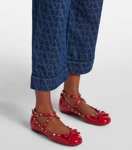 Valentino Rockstud leather ballet flats 4