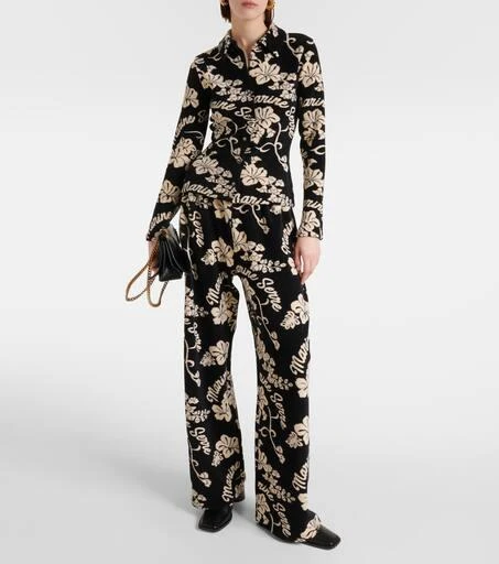 MARINE SERRE Floral jacquard sweatpants 2