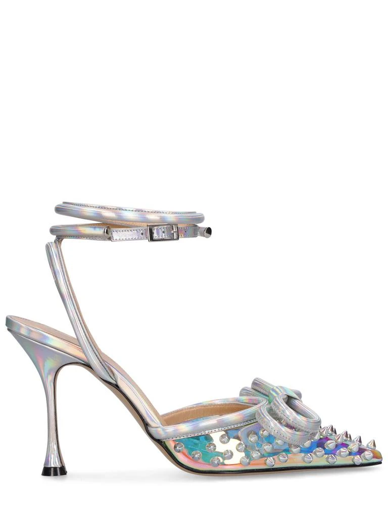 Mach & Mach 100mm Double Bow Pvc & Leather Sandals 1