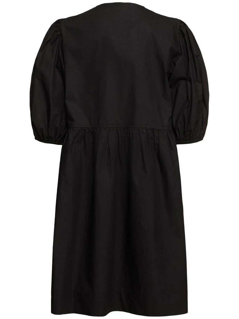 Ganni Tie String Cotton Poplin Mini Dress 3