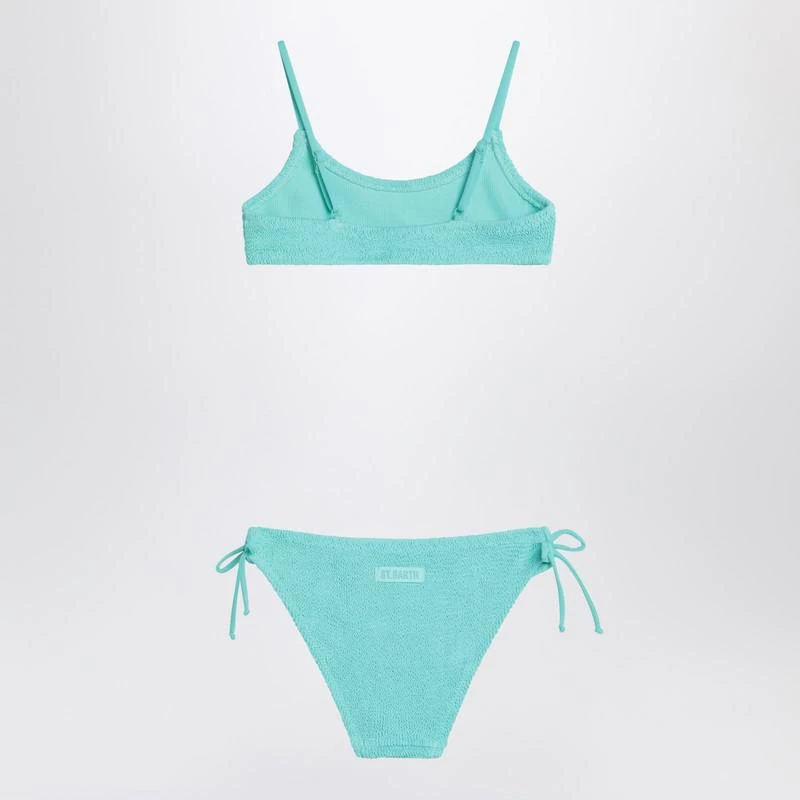 Mc2 Saint Barth Jaiden light blue bralette bikini in crinkle 2