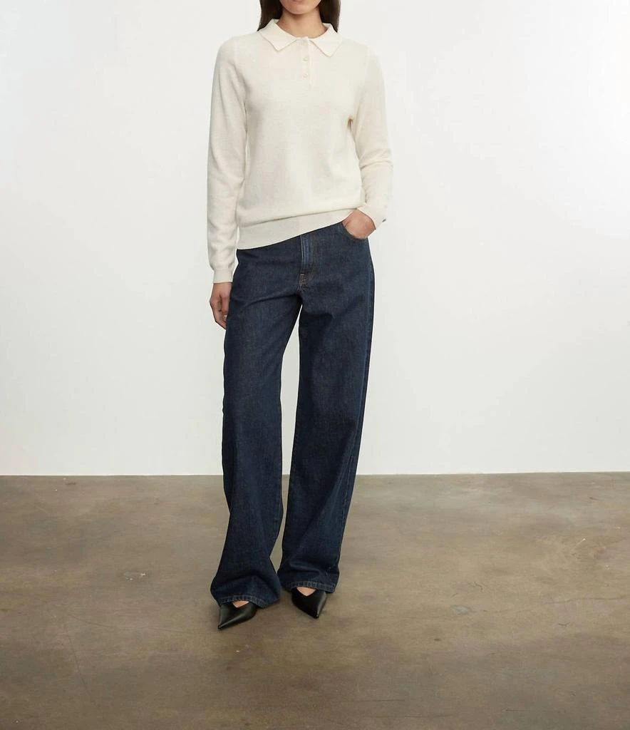 Enza Costa Enza Costa - KNIT CASHMERE POLO SWEATER