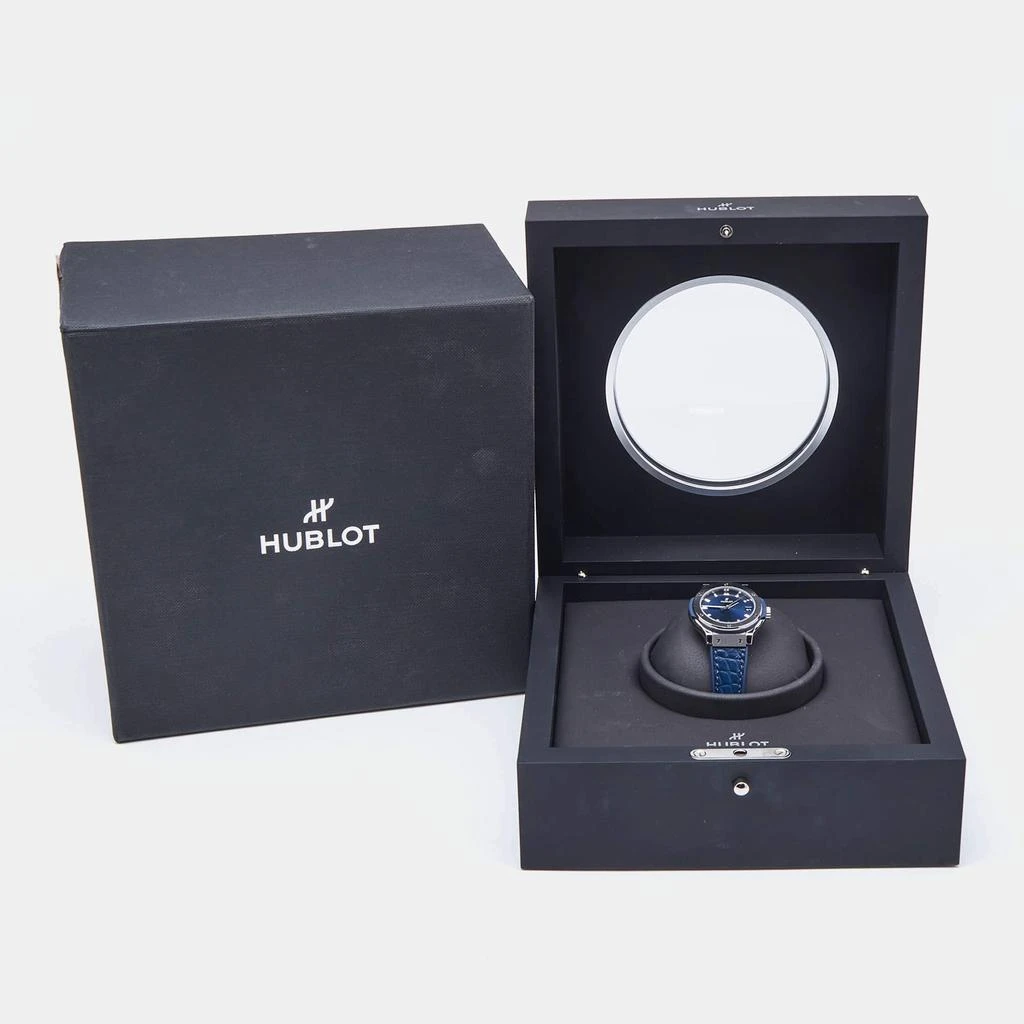 Hublot Hublot Blue Titanium Rubber Classic Fusion 581.NX.7170.LR Women's Wristwatch 33 mm 9