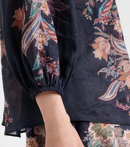 Zimmermann Rhiannon printed ramie blouse 5