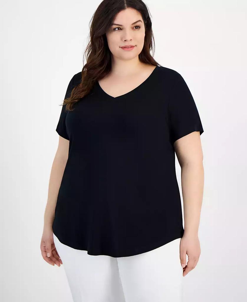 JM Collection Women's Embellished Cotton Polished T-Shirt