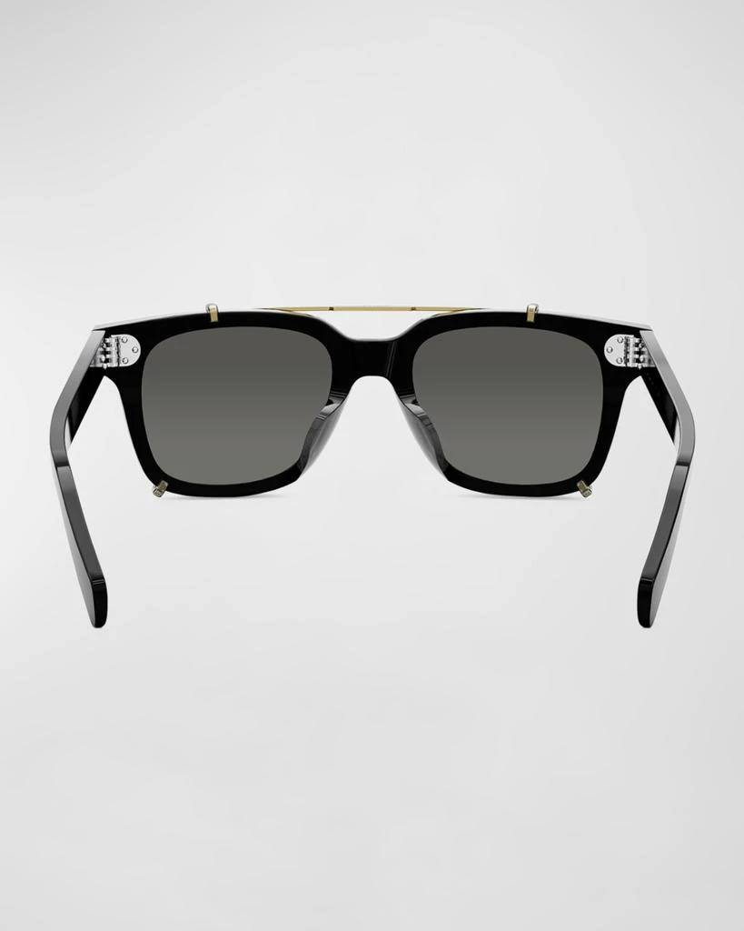 Celine Men's Bold Blue Light-Blocking Square Glasses 5