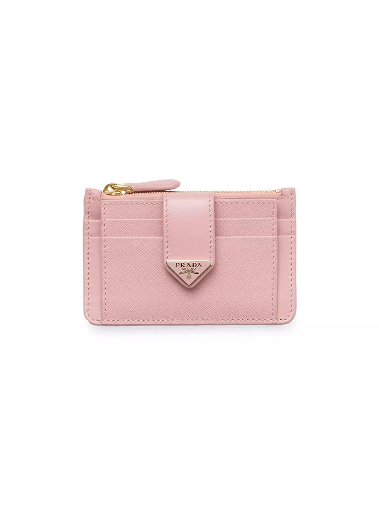 Prada Saffiano and Smooth Leather Card Holder 1