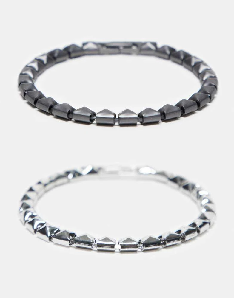 Reclaimed Vintage Reclaimed Vintage unisex beady bracelet 2 pack 1