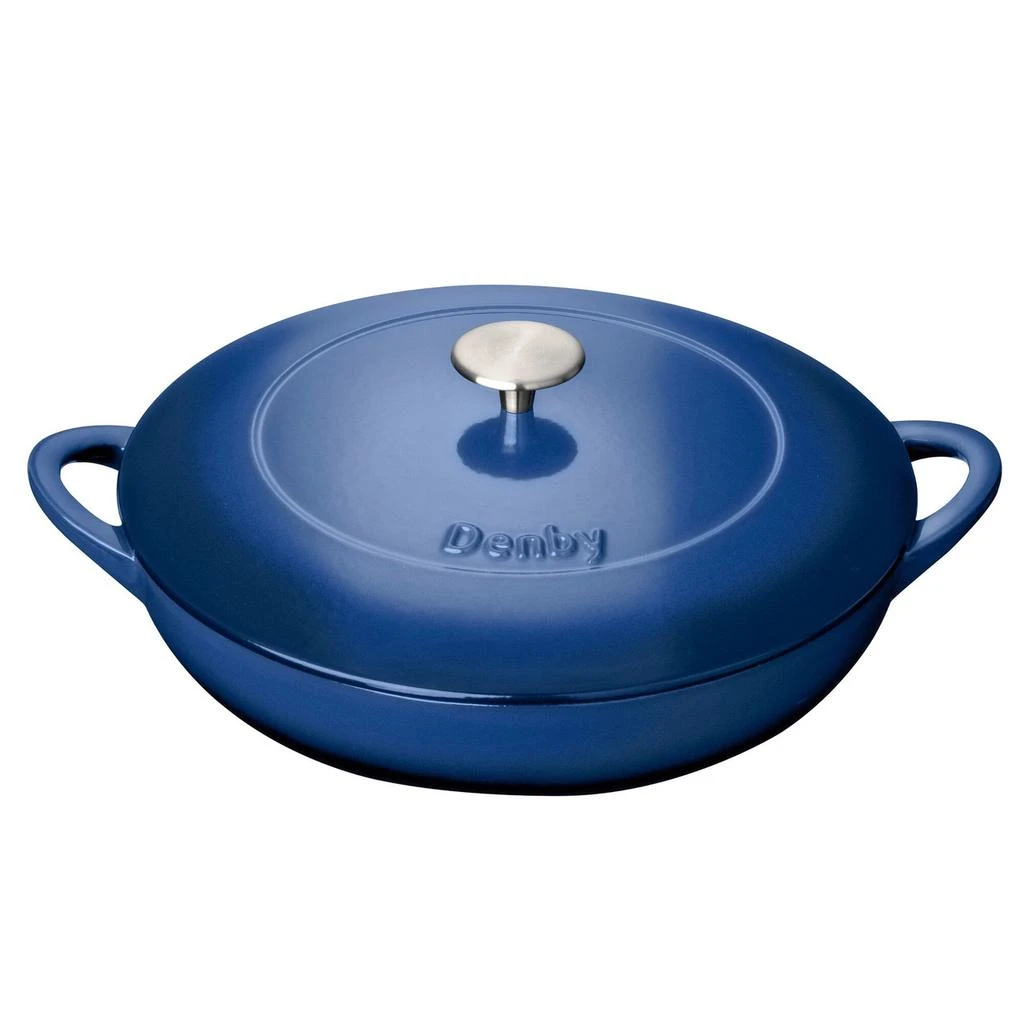DENBY Denby cobalt 30cm shallow cast iron casserole 1