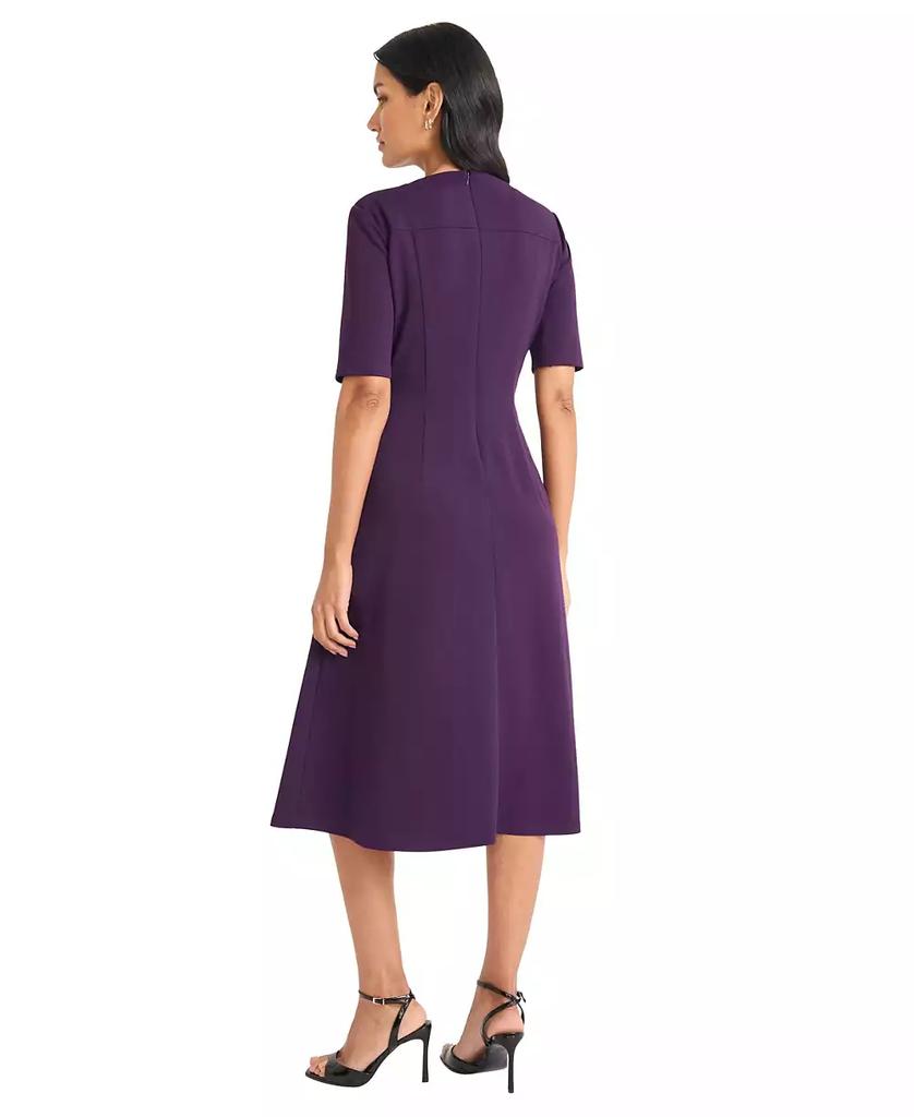 Maggy London Women's Short-Sleeve Midi Dress