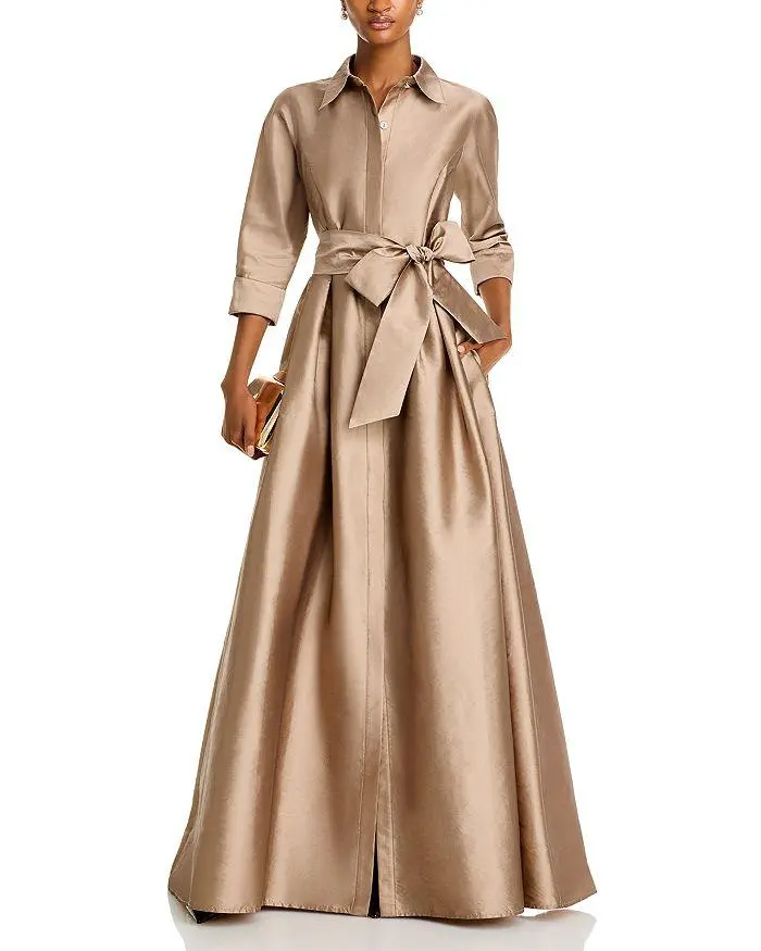 Teri Jon Taffeta Shirt Waist Gown Size 6 Teri Jon Taffeta Shirt Waist Gown Size 6