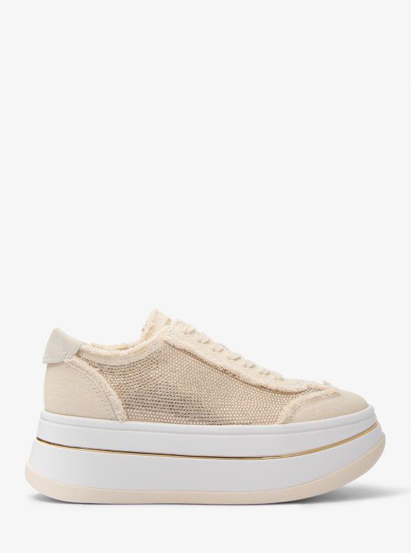 Michael Kors Hayes Embellished Linen Blend Sneaker