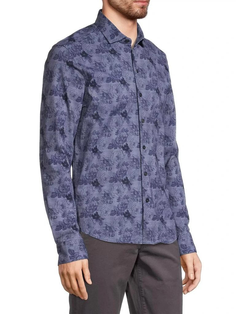 Robert Barakett Calsing Slim-Fit Floral Knit Sportshirt 4