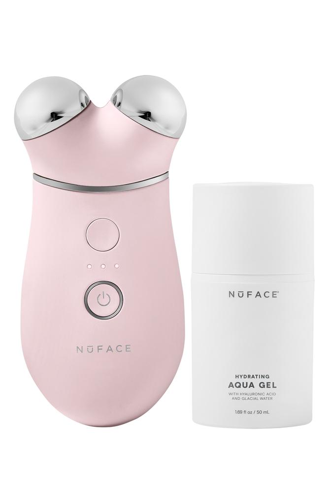 NuFace Trinity Smart Advanced Facial Toner Device Set - Sandy Rose - Refurbished