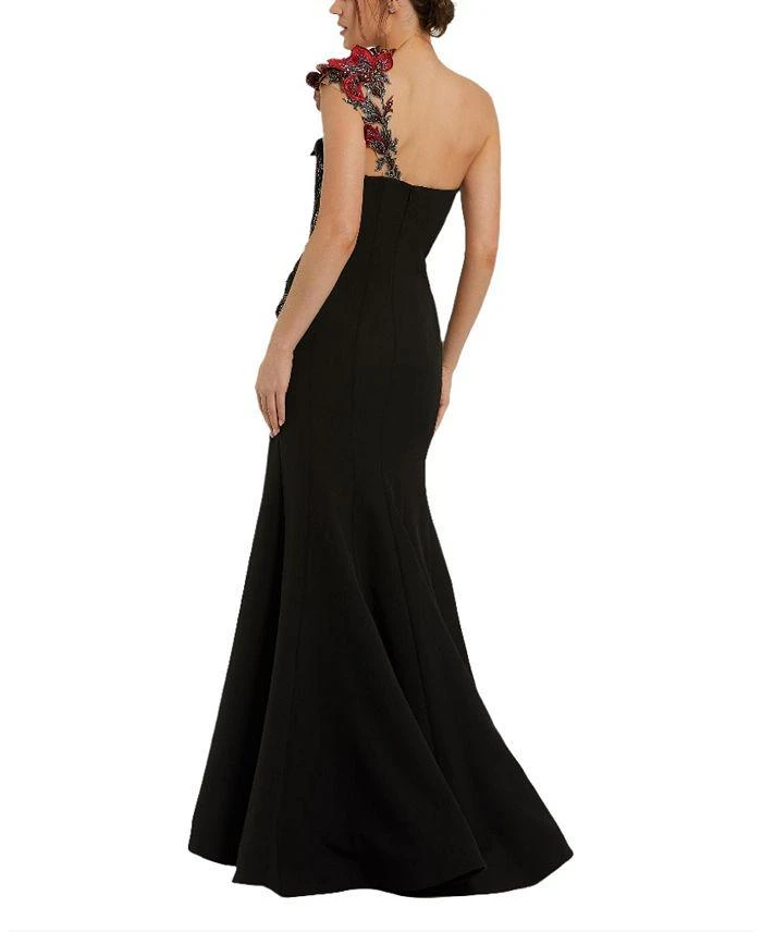 Mac Duggal One Shoulder 3D Floral Embroidery Mermaid Gown 3