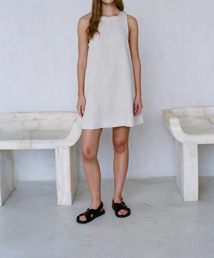 Shop A.Ren - Woven Linen Mini Dress on Sale at BeyondStyle  Get 40% Off A. Ren - Woven Linen Mini Dress with Limited-Time Flash Deals, Exclusive  Discounts, and Special Offers. Enjoy Unbeatable
