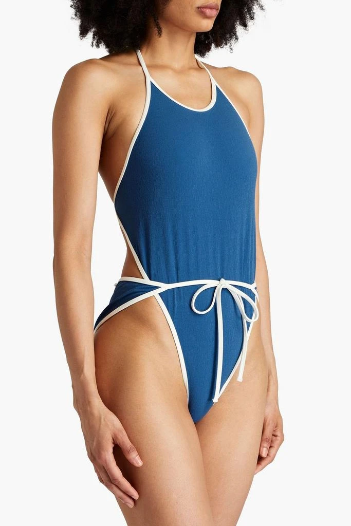LISA MARIE FERNANDEZ Halterneck wrap swimsuit 2