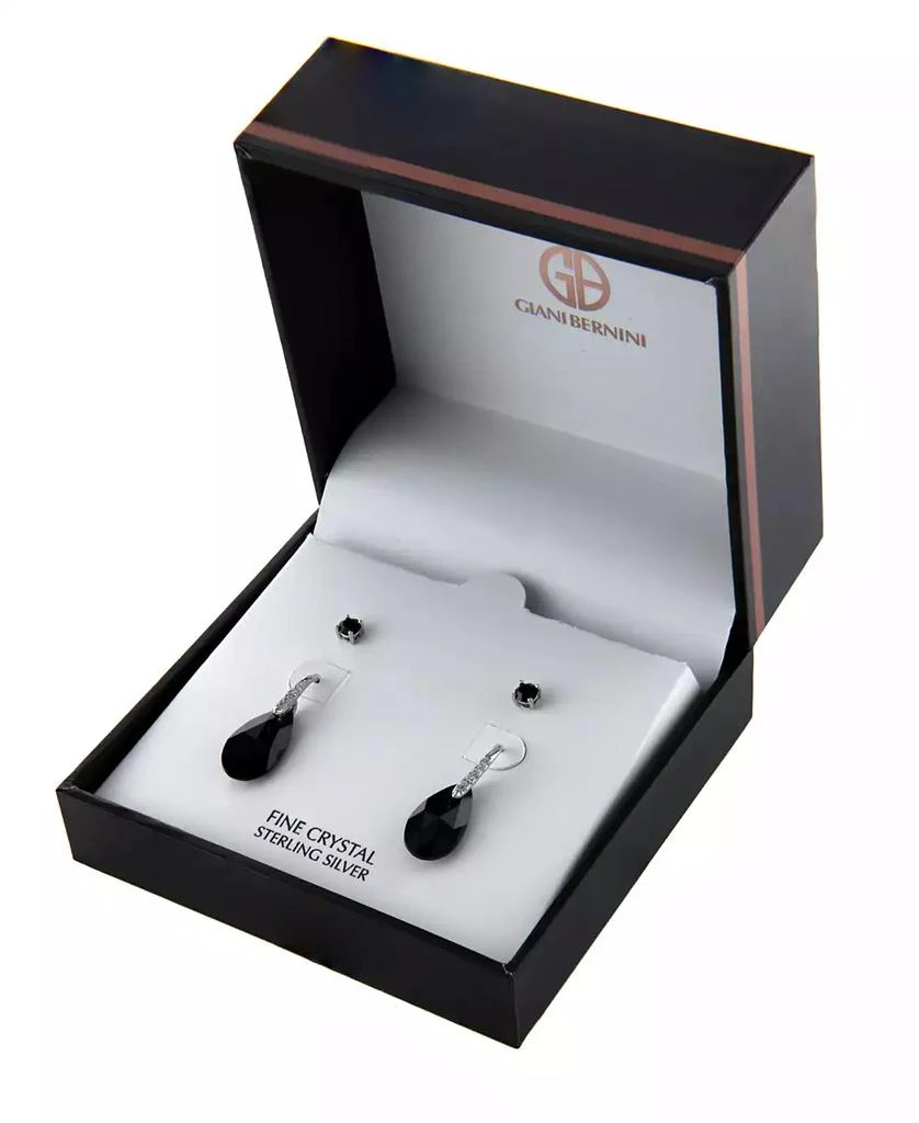 Giani Bernini Gianni Bernini 2-Pair Crystal Teardrop Stud Earrings Set (1.34 ct. t.w.) in Sterling Silver 2
