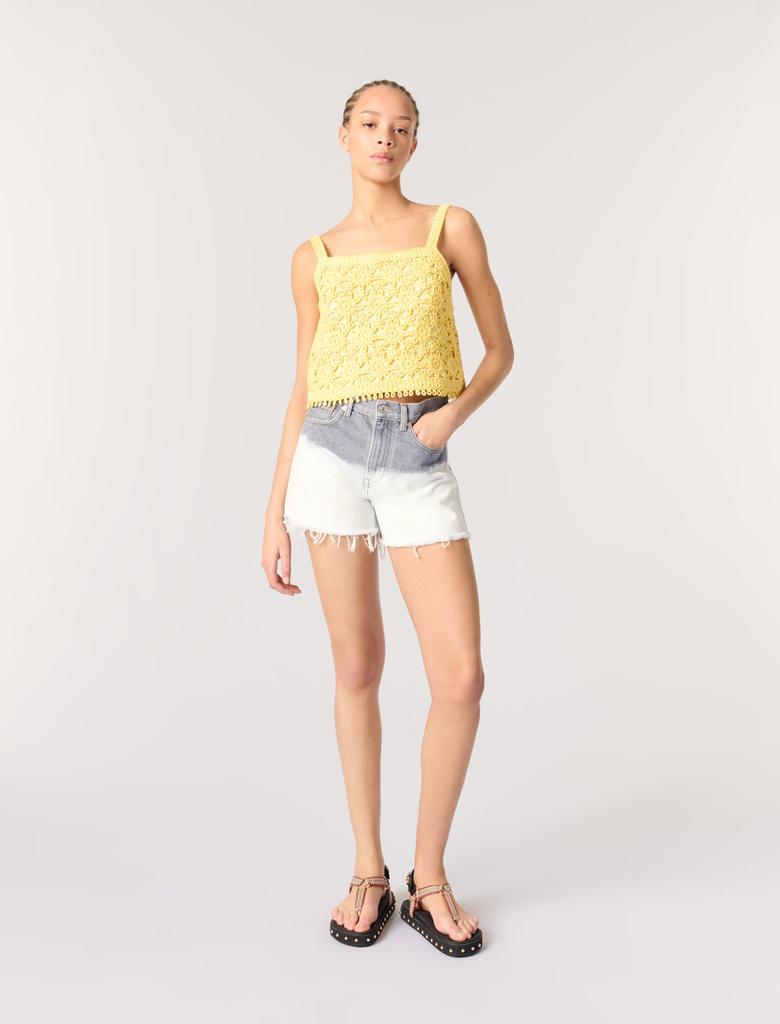 Maje Maje Woman's cotton Crochet-knit top for Spring/Summer
