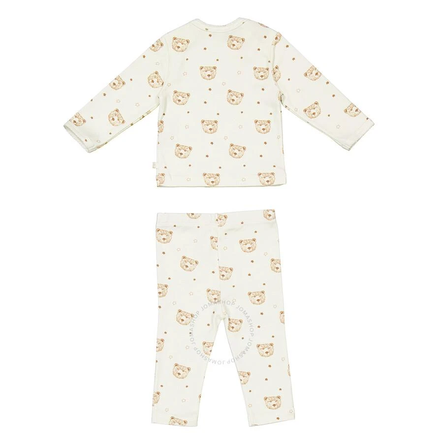 Marie Chantal Kids Cream Bear-Print Cotton Pajama Set 3