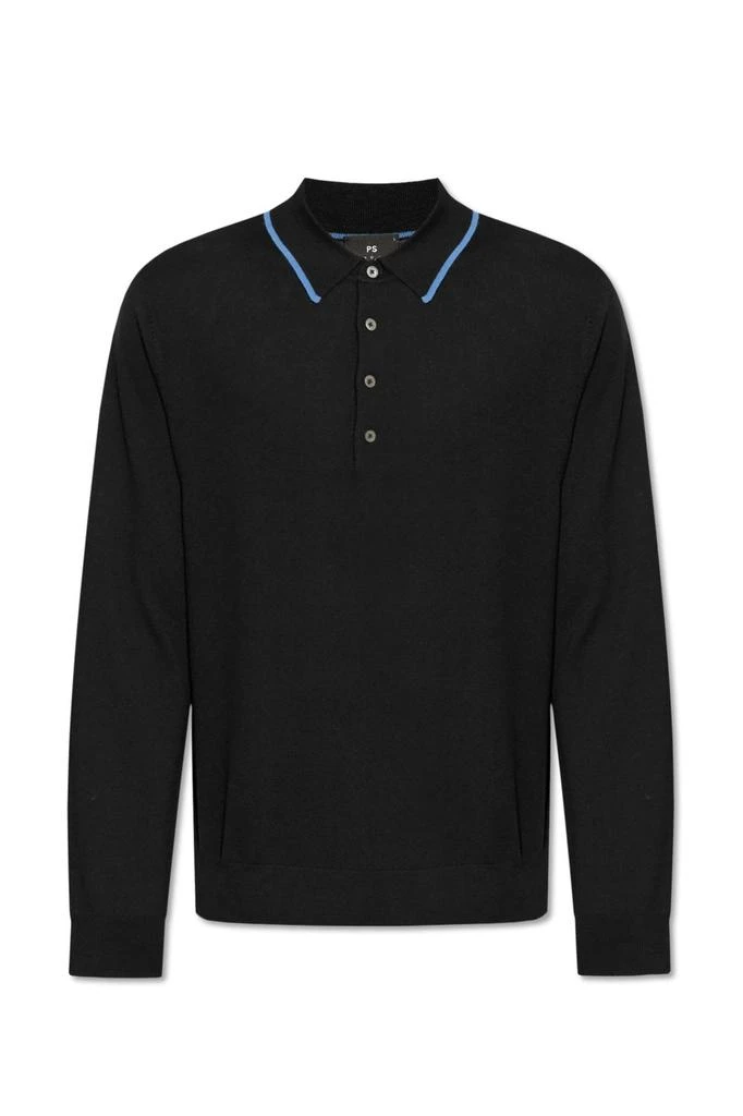 Paul Smith PS Paul Smith Long Sleeved Knitted Polo Shirt 1