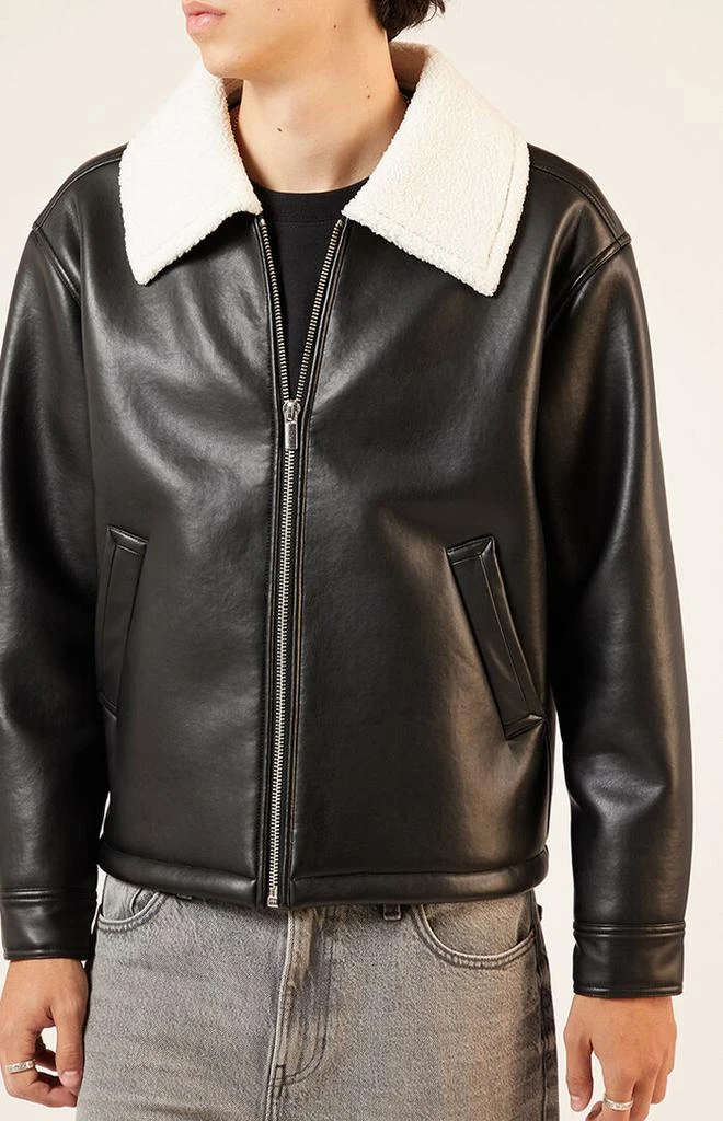 PacSun Sherpa Collar Faux Leather Jacket 2