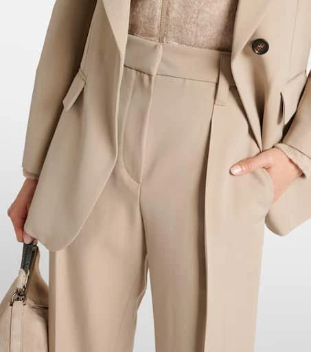 Brunello Cucinelli Wool-blend straight pants 4