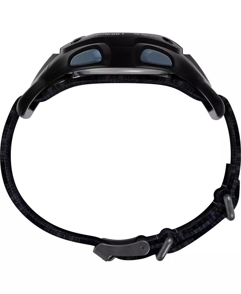 Timex Men's Quartz Digital Black Leather Watch, 38mm