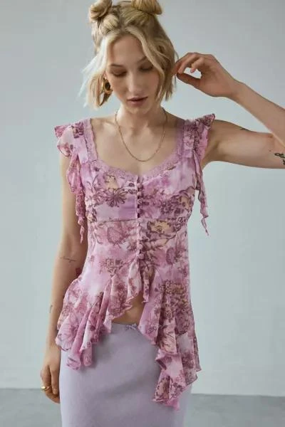 Kimchi Blue Kimchi Blue Eleanor Flyaway Hanky Hem Blouse 1