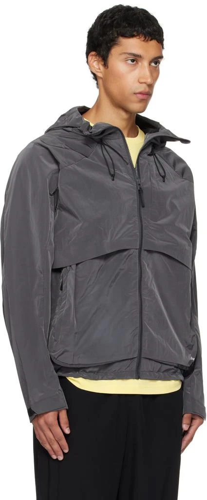 Dime Gray Taffeta Windbreaker Jacket 2