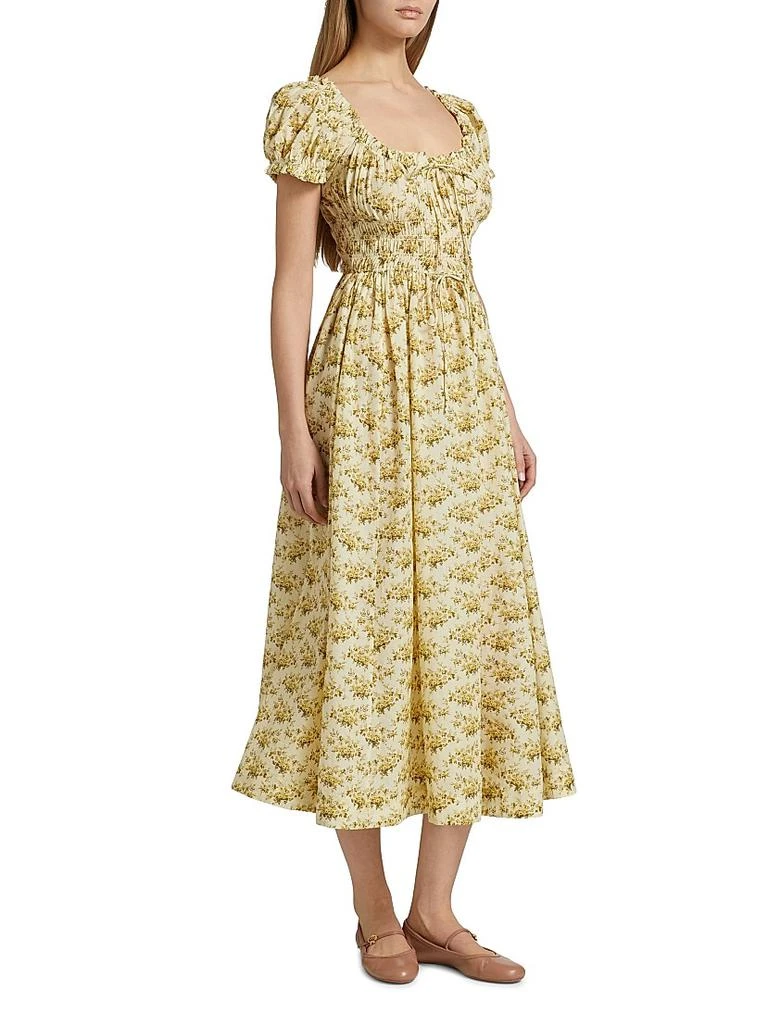 DÔEN Ashlynn Floral Cotton Midi-Dress 4
