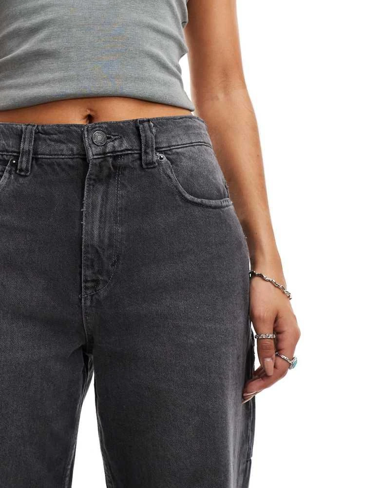 Free People Free People tinsley high-rise baggy straight leg jeans in black 4