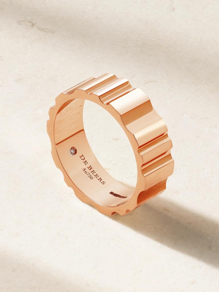 De Beers Rvl 18k 玫瑰金钻石戒指