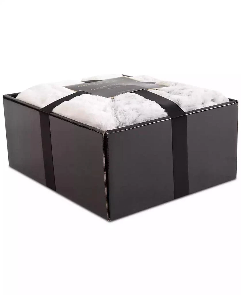 Christian Siriano New York Christian Siriano Snow Leopard Luxury Faux-Fur Throw, 60" x 70" 4