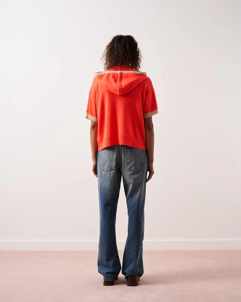 Hoodie Mc Simona Combo Corail 100% Cachemire 12Gg Femme – On